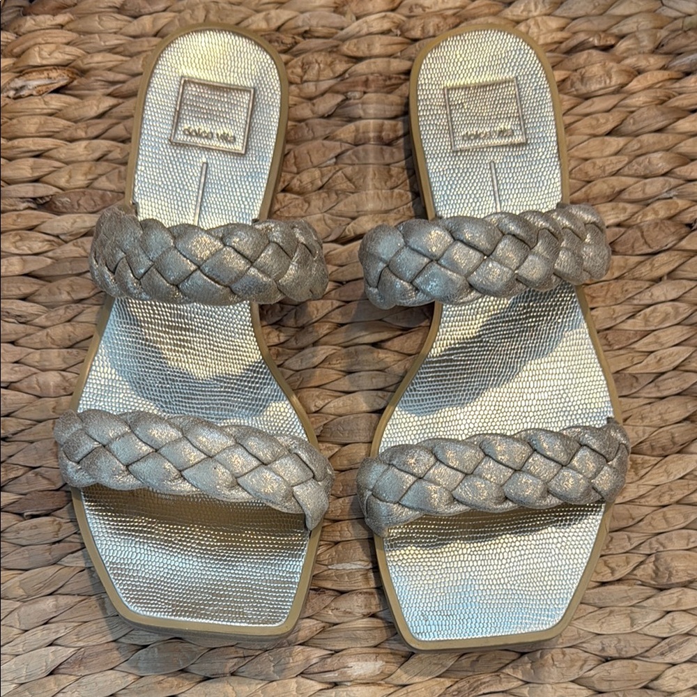 Elegant Gold Braided Sandals by Dolce Vita